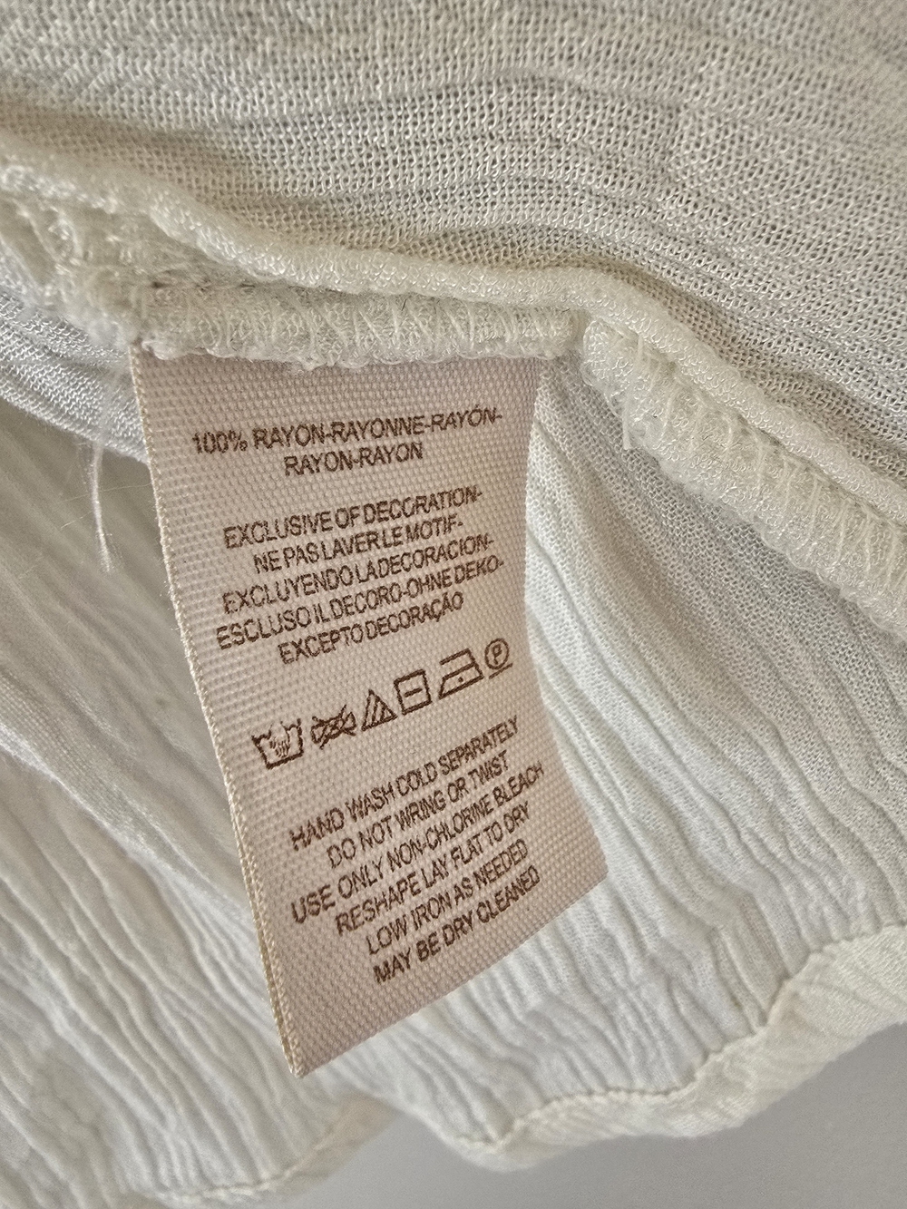 Free People Cream Boho V-Neck Crochet Tunic/dress. Women's Size M. Peasant Top - Picture 7 of 8